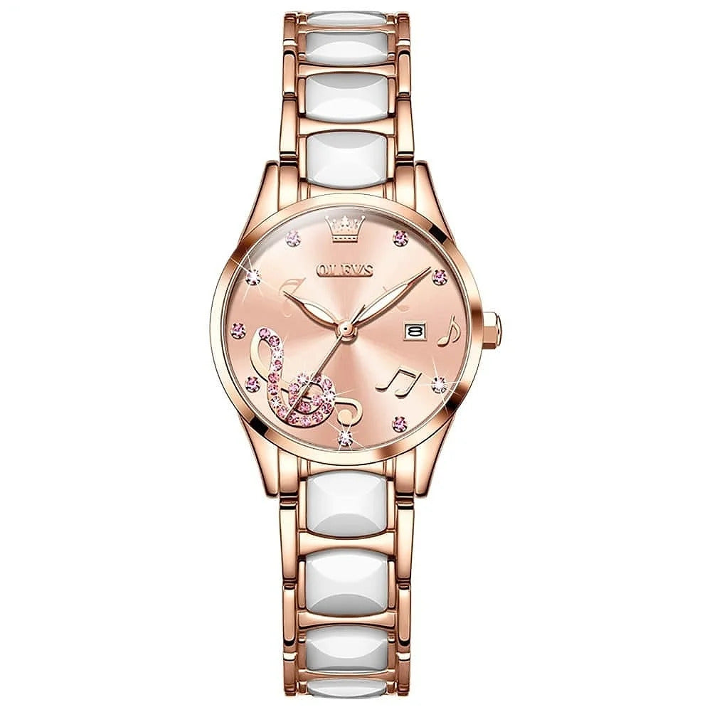 OLEVS 3605 Women Premium Texture Dial Design Watch