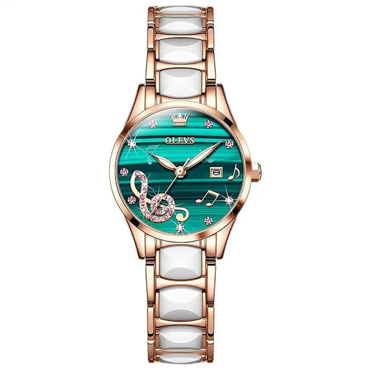 OLEVS 3605 Women Premium Texture Dial Design Watch