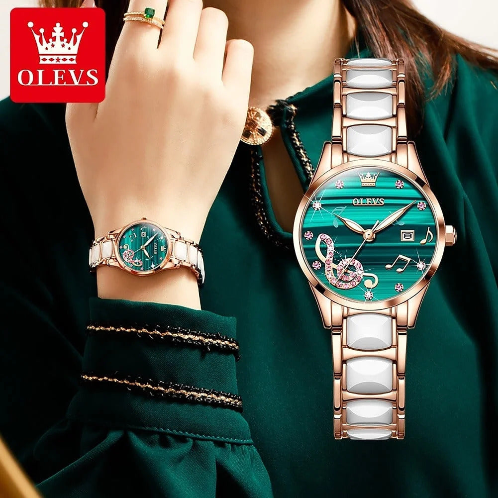 OLEVS 3605 Women Premium Texture Dial Design Watch