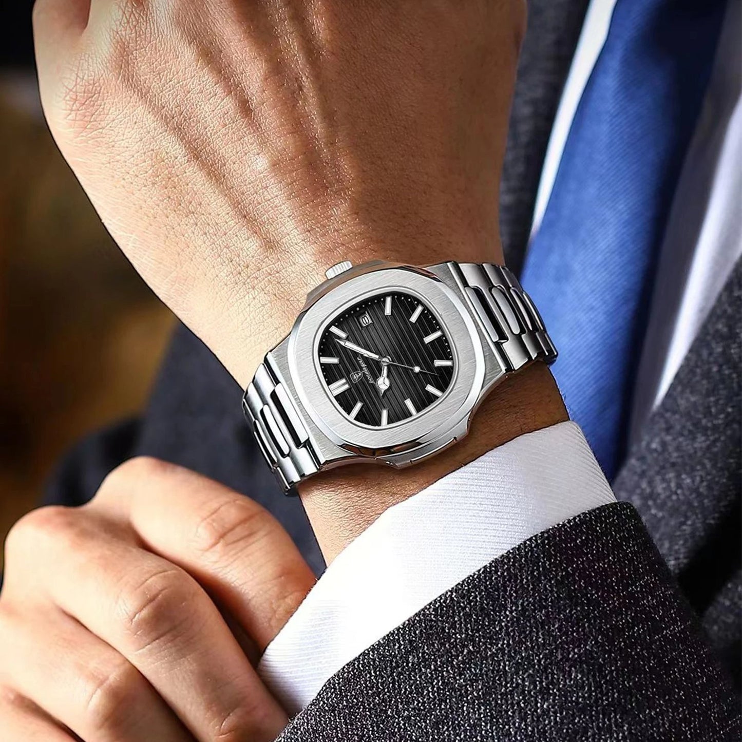 POEDAGAR 613 Luxury Men Clock Waterproof Luminous Men’s Watch