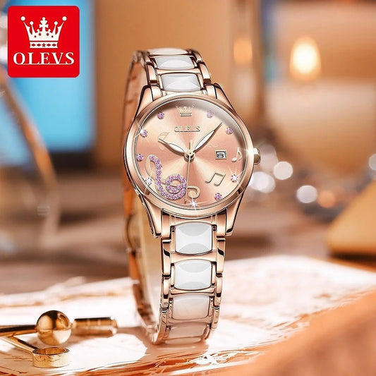 OLEVS 3605 Women Premium Texture Dial Design Watch