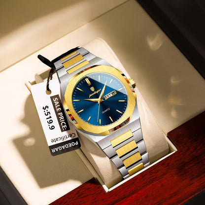 POEDAGAR 825 Top Luxury Men Clock Waterproof Luminous Men’s Watch