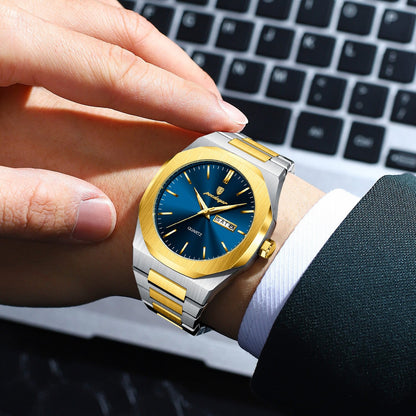 POEDAGAR 825 Top Luxury Men Clock Waterproof Luminous Men’s Watch