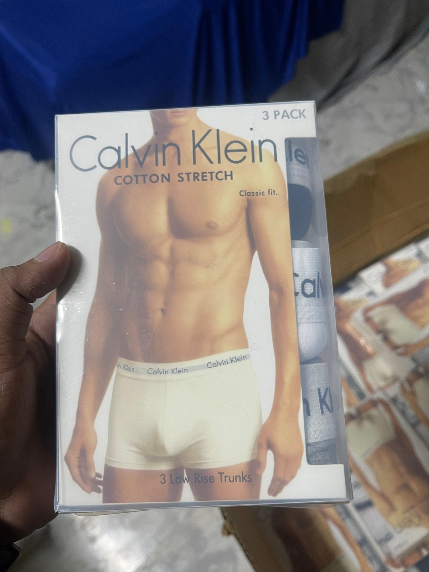 Original Calvin Klein Men's Underwear Boxer 3Pcs Black, White & Grey