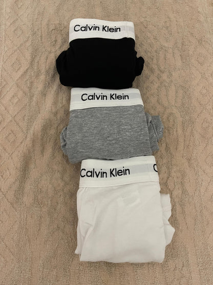 Original Calvin Klein Men's Underwear Boxer 3Pcs Black, White & Grey